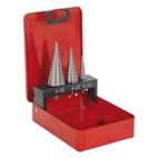 Sealey AK4733 HSS M2 Step Drill Bit Set 3pc Double Flute additional 1