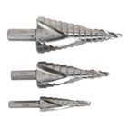 Sealey AK4743 HSS M2 Step Drill Bit Set 3pc Spiral Flute additional 4