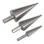 Sealey AK4746 HSS 4341 Step Drill Bit Set 3pc Double Flute additional 2