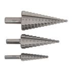Sealey AK4746 HSS 4341 Step Drill Bit Set 3pc Double Flute additional 4