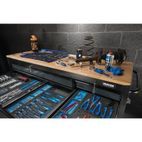 Draper 27242 BUNKER&amp;#174; 15 Drawer Workbench Roller Tool Cabinet, 72", Grey additional 4