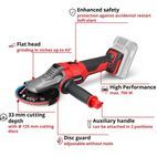 Einhell TP-AG 18/125 F Li BL - Solo PROFESSIONAL Angle Grinder 18V Bare Unit additional 2