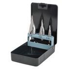 Sealey AK4749 HSS 4341 Step Drill Bit Set 3pc Spiral Flute additional 3