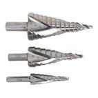 Sealey AK4749 HSS 4341 Step Drill Bit Set 3pc Spiral Flute additional 4