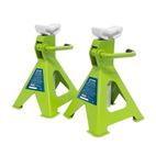 Sealey VS2002HV Axle Stands (Pair) 2tonne Capacity per Stand Ratchet Type - Hi-Vis Green additional 3