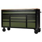 Draper 27333 BUNKER&amp;#174; 15 Drawer Workbench Roller Tool Cabinet, 61", Green additional 1
