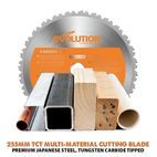 Evolution R255TBL Portable Table Saw with Stand 240V 1650W additional 2