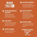 Evolution R255TBLX+ Portable Jobsite Table Saw 1800W 240V additional 3