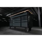 Draper 27225 BUNKER&amp;#174; 15 Drawer Workbench Roller Tool Cabinet, 61", Grey additional 2