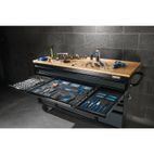 Draper 27225 BUNKER&amp;#174; 15 Drawer Workbench Roller Tool Cabinet, 61", Grey additional 4