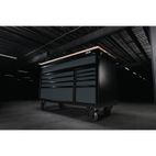 Draper 27220 BUNKER&amp;#174; 10 Drawer Workbench Roller Tool Cabinet, 56", Grey additional 2