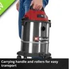 Einhell TC-VC 1540 S Wet/Dry Vacuum Cleaner 15 litre 900W 240V additional 6