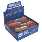 Sealey WB05DB24 Wire Brush Brassed Steel Plastic Handle Display Box of 24 additional 2