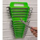 Sealey WR08HV Spanner Rack Capacity 15 Spanners Hi-Vis Green additional 2