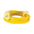 Defender 10M Extension Lead - 16A 2.5mm Cable - Yellow 110V additional 1