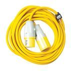 Defender 10M Extension Lead - 16A 2.5mm Cable - Yellow 110V additional 2