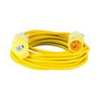 Defender 10M Extension Lead - 16A 2.5mm Cable - Yellow 110V additional 5