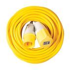 Defender 25M Extension Lead - 32A 4mm Cable - Yellow 110V additional 2