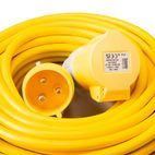 Defender 25M Extension Lead - 32A 4mm Cable - Yellow 110V additional 3