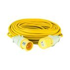 Defender 25M Extension Lead - 32A 4mm Cable - Yellow 110V additional 4