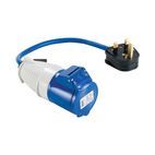 Defender 13-16A Fly Lead - 13A (Plug) > 16A (Socket) 230V additional 7