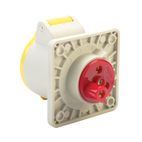 Defender 16A Panel Socket - Yellow 110V additional 4