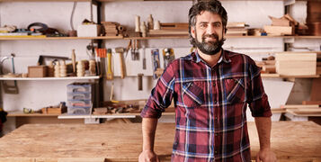 Portrait,Of,An,Independent,Designer,In,His,Furniture,Manufacturing,Workshop,