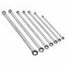 Sealey AK6319 Double Ring Ratchet/Fixed Spanner Set 7pc Extra-Long Metric additional 1