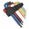 Sealey AK7190 Ball-End Hex Key Set 9pc Colour-Coded Long Metric additional 2