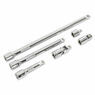 Sealey AK7690 Wobble/Rigid Extension Bar, Adaptor & Universal Joint Set 6pc 3/8"Sq Drive additional 1