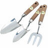 Draper 09565 Stainless Steel Hand Fork and Trowels Set with Ash Handles (3 Piece) additional 1