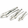 Draper 14040 Curved Jaw Self Grip Pliers Set (3 Piece) additional 1