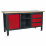 Sealey AP1905B Workstation with 3 Drawers, 1 Cupboard & Open Storage additional 5