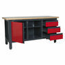 Sealey AP1905B Workstation with 3 Drawers, 1 Cupboard & Open Storage additional 1