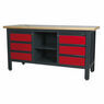 Sealey AP1905D Workstation with 6 Drawers & Open Storage additional 4