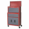 Sealey AP2200BB Topchest & Rollcab Combination 6 Drawer with Ball Bearing Slides - Red/Grey additional 5