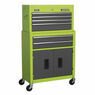 Sealey AP2200BBHV Topchest & Rollcab Combination 6 Drawer with Ball Bearing Slides - Hi-Vis Green/Grey additional 2