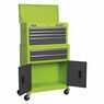 Sealey AP2200BBHV Topchest & Rollcab Combination 6 Drawer with Ball Bearing Slides - Hi-Vis Green/Grey additional 3