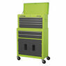 Sealey AP2200BBHV Topchest & Rollcab Combination 6 Drawer with Ball Bearing Slides - Hi-Vis Green/Grey additional 4