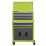 Sealey AP2200BBHV Topchest & Rollcab Combination 6 Drawer with Ball Bearing Slides - Hi-Vis Green/Grey additional 5