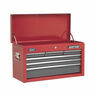 Sealey AP2201BB Topchest 6 Drawer with Ball Bearing Slides - Red/Grey additional 1