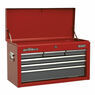 Sealey AP2201BB Topchest 6 Drawer with Ball Bearing Slides - Red/Grey additional 4