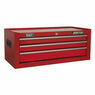 Sealey AP223 Mid-Box 3 Drawer with Ball Bearing Slides - Red additional 1