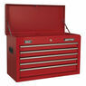 Sealey AP225 Topchest 5 Drawer with Ball Bearing Slides - Red additional 1
