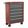 Sealey AP22507BB Rollcab 7 Drawer with Ball Bearing Slides - Red/Grey additional 1