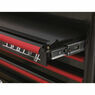 Sealey AP28102BR Mid-Box 2 Drawer Retro Style - Black with Red Anodised Drawer Pulls additional 4