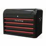 Sealey AP28104BR Topchest 4 Drawer Retro Style - Black with Red Anodised Drawer Pulls additional 7