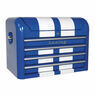 Sealey AP28104BWS Topchest 4 Drawer Retro Style - Blue with White Stripes additional 1