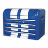 Sealey AP28104BWS Topchest 4 Drawer Retro Style - Blue with White Stripes additional 7