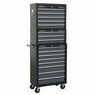 Sealey AP35STACK Tool Chest Combination 16 Drawer with Ball Bearing Slides - Black/Grey additional 6